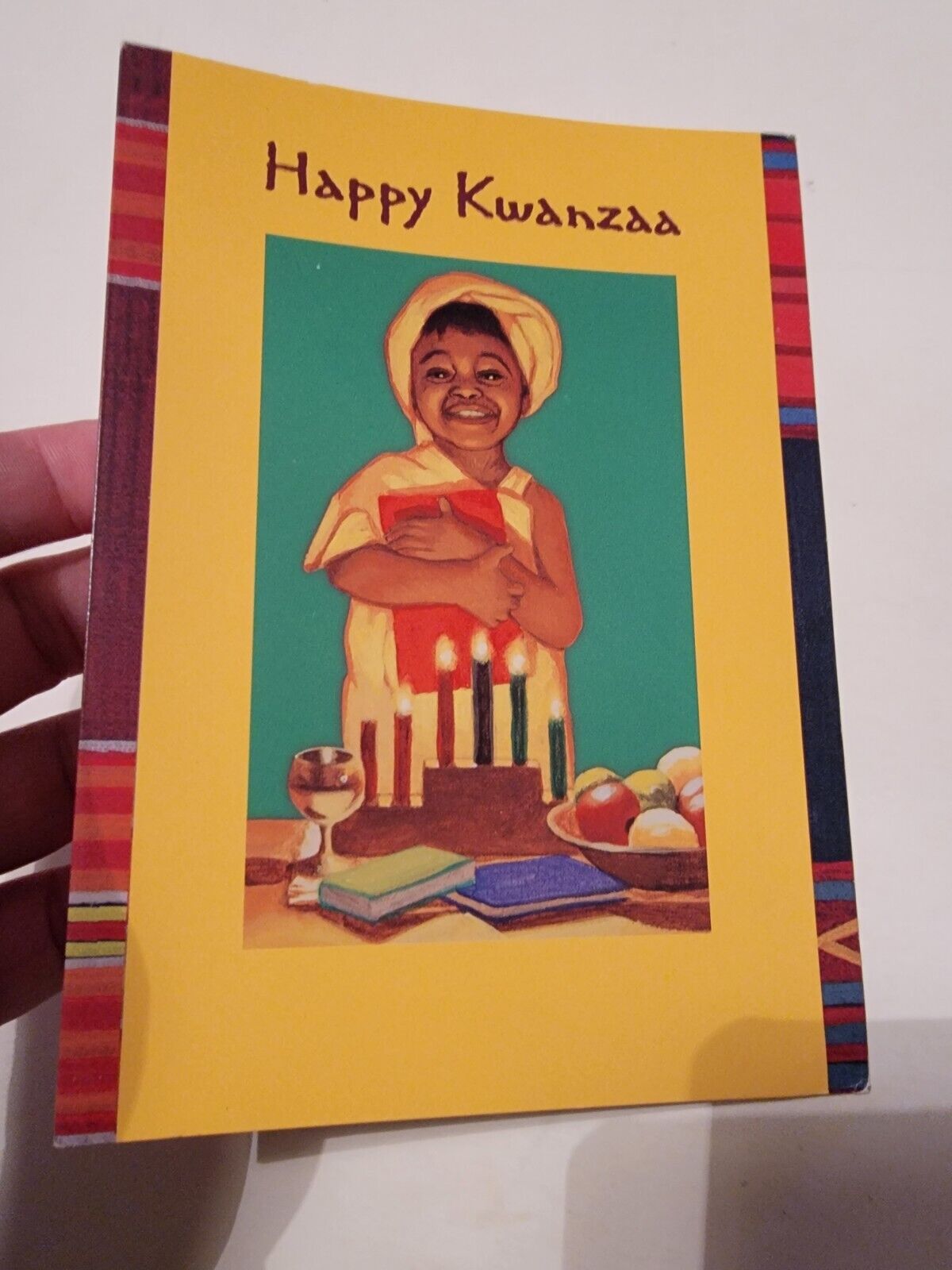 Holiday Greeting Card Vintage 1994 Happy Kwanzaa Bright And Joyous 