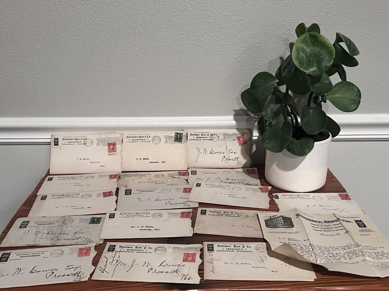 c1910s LOT OF (17) Letters (16) Envelopes ~ Northrup King Minneapolis Letterhead