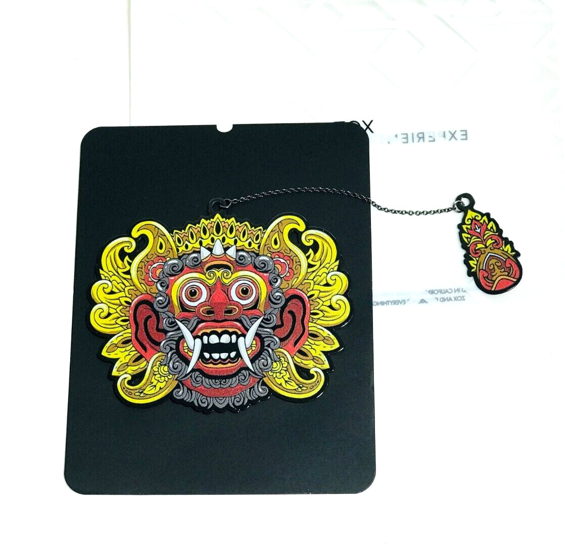 ZOX **CHOOSE YOUR SIDE, BARONG MASK** Delicate metal Bookmark New in PACKAGE