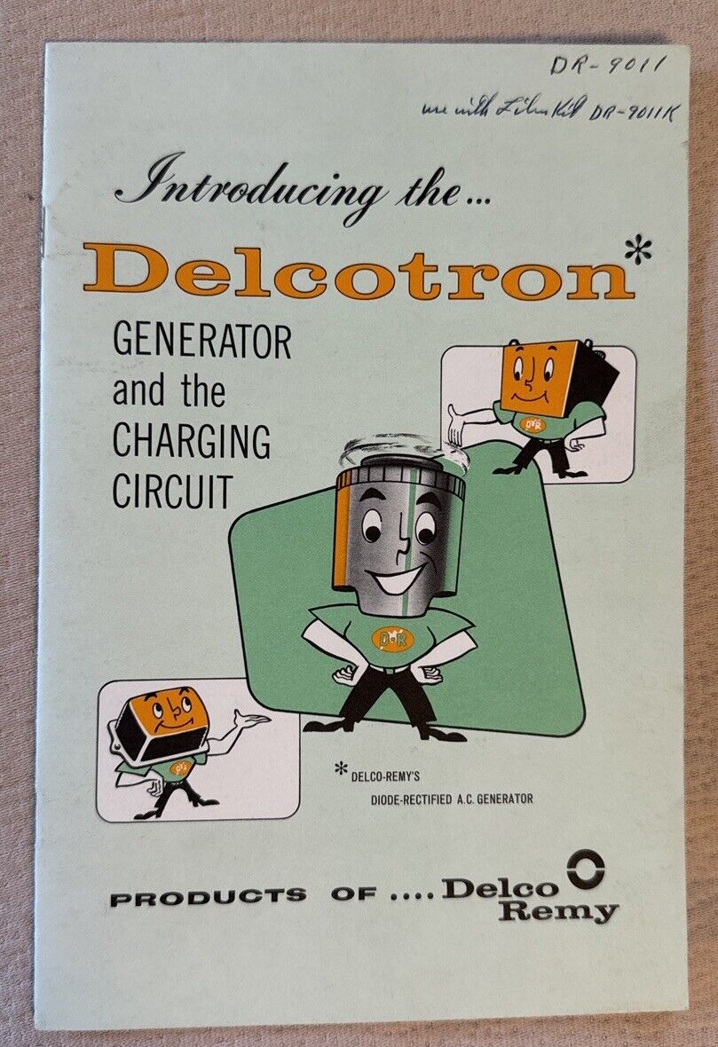 1963 GM Delco Remy Delcotron Generator And Charging Circuit Book DR-9011
