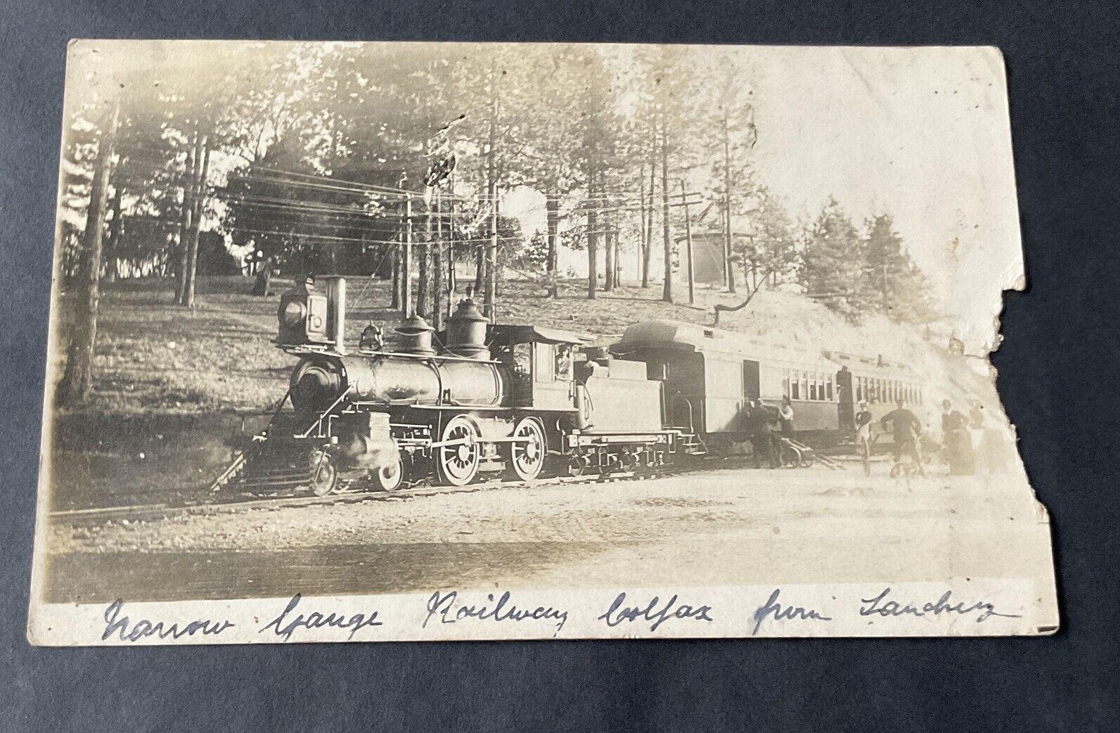 American Railway  Antique  Real Photo Postcard