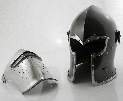 Deluxe Super Medieval Barbute Helmet Barbuta Closed Armour Helmet Knight Helmet
