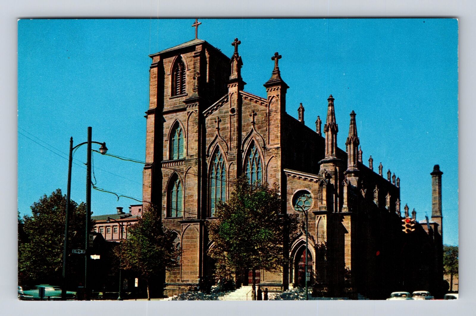 Columbus OH-Ohio, Historic 1870 Saint Joseph's Cathedral, Vintage Postcard