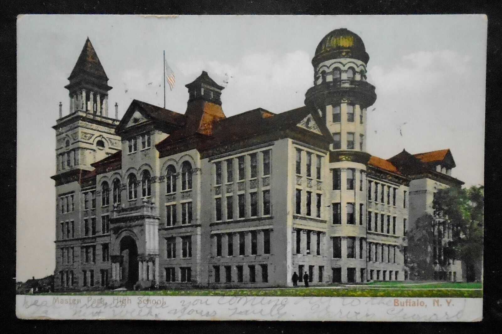 Buffalo, NY, Masten Park High School, undivided back, pm 1907