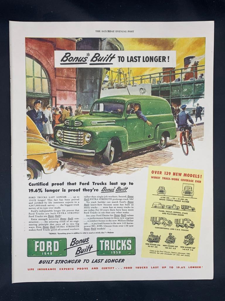 Magazine Ad* - 1948 - Ford Trucks - Panel Van
