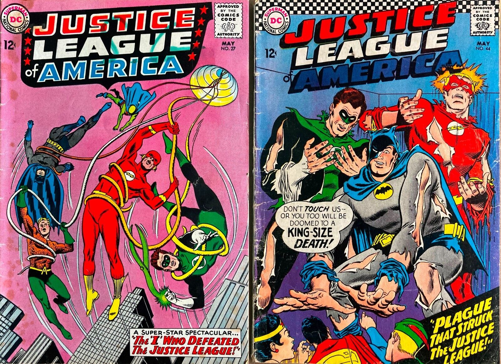 Justice League Of America # 27 & # 44  Two Silver Age DC comics