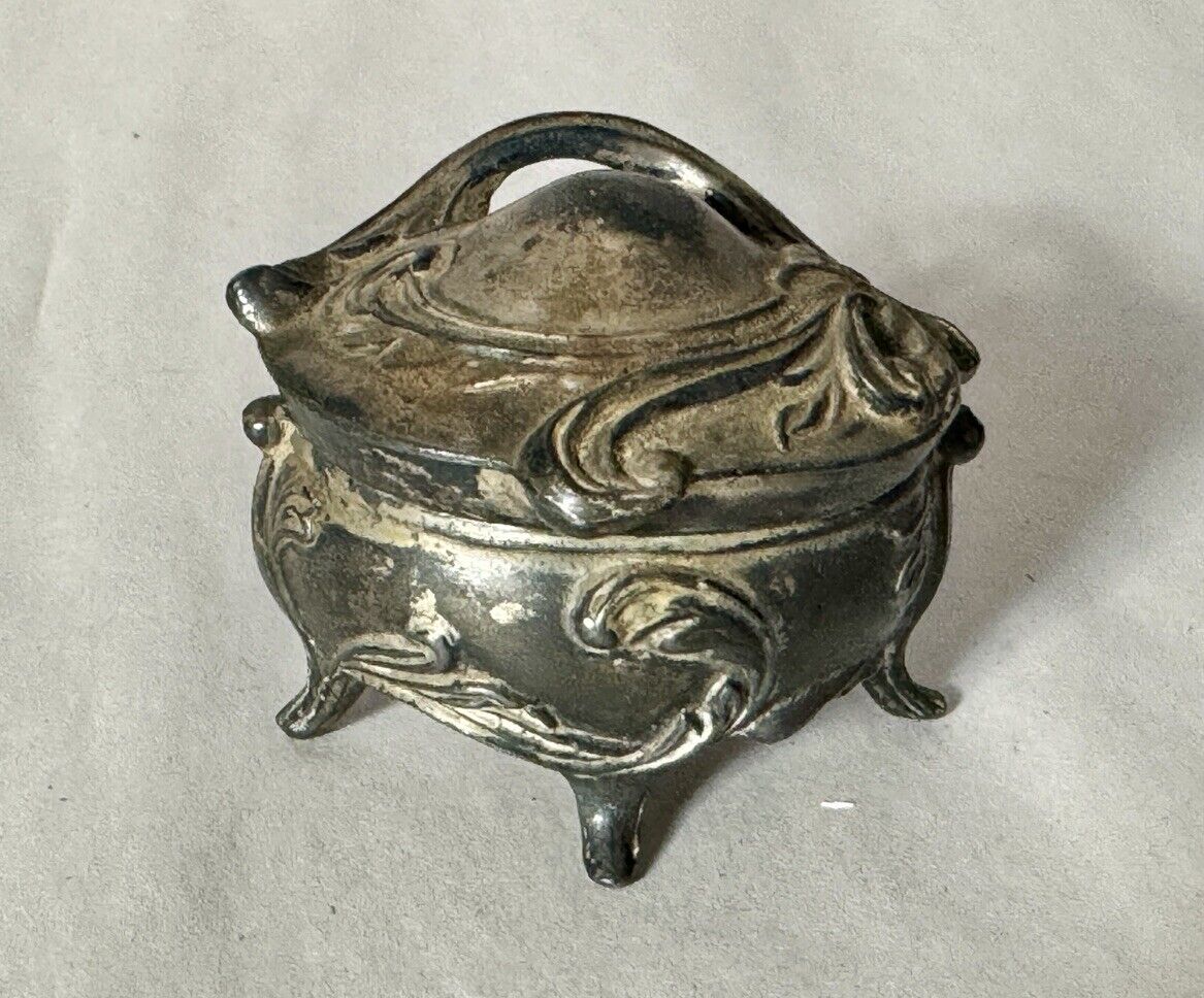 Small Antique Art Nouveau Jewel Casket Jewelry Box