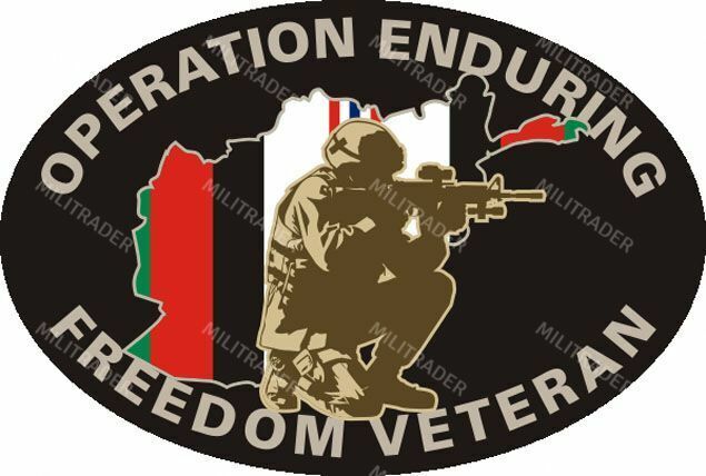 Operation Enduring Freedom Veteran Self-adhesive Vinyl Decal/Sticker