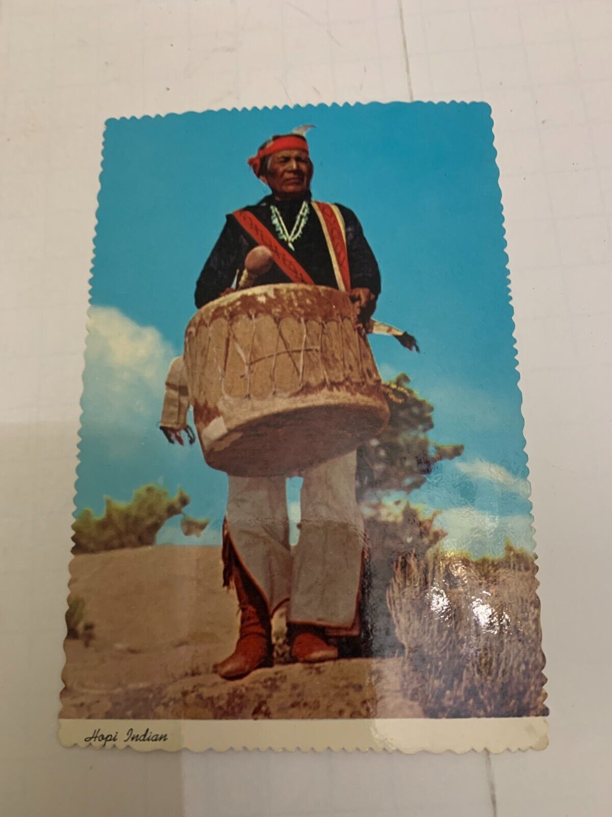 c.1970\'s Hopi Indian Drummer Inter-Tribal Gallup New Mexico Postcard