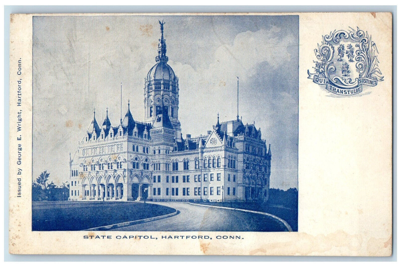 c1910 State Capitol Hartford Connecticut CT Antique Unposted Postcard