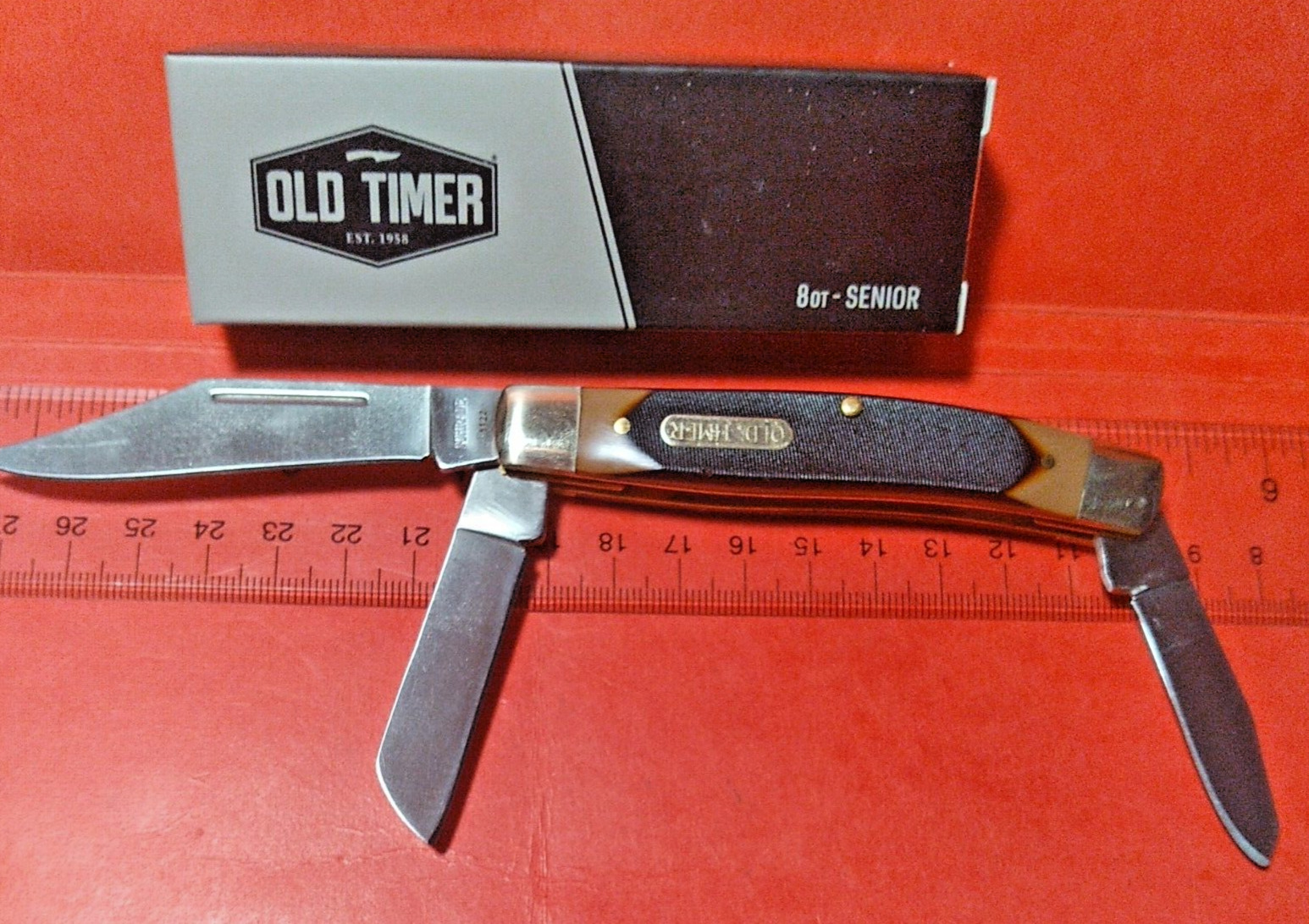 Lot 8OT Schrade OLD TIMER Heavy  3-Blade Pocket Knife 4\