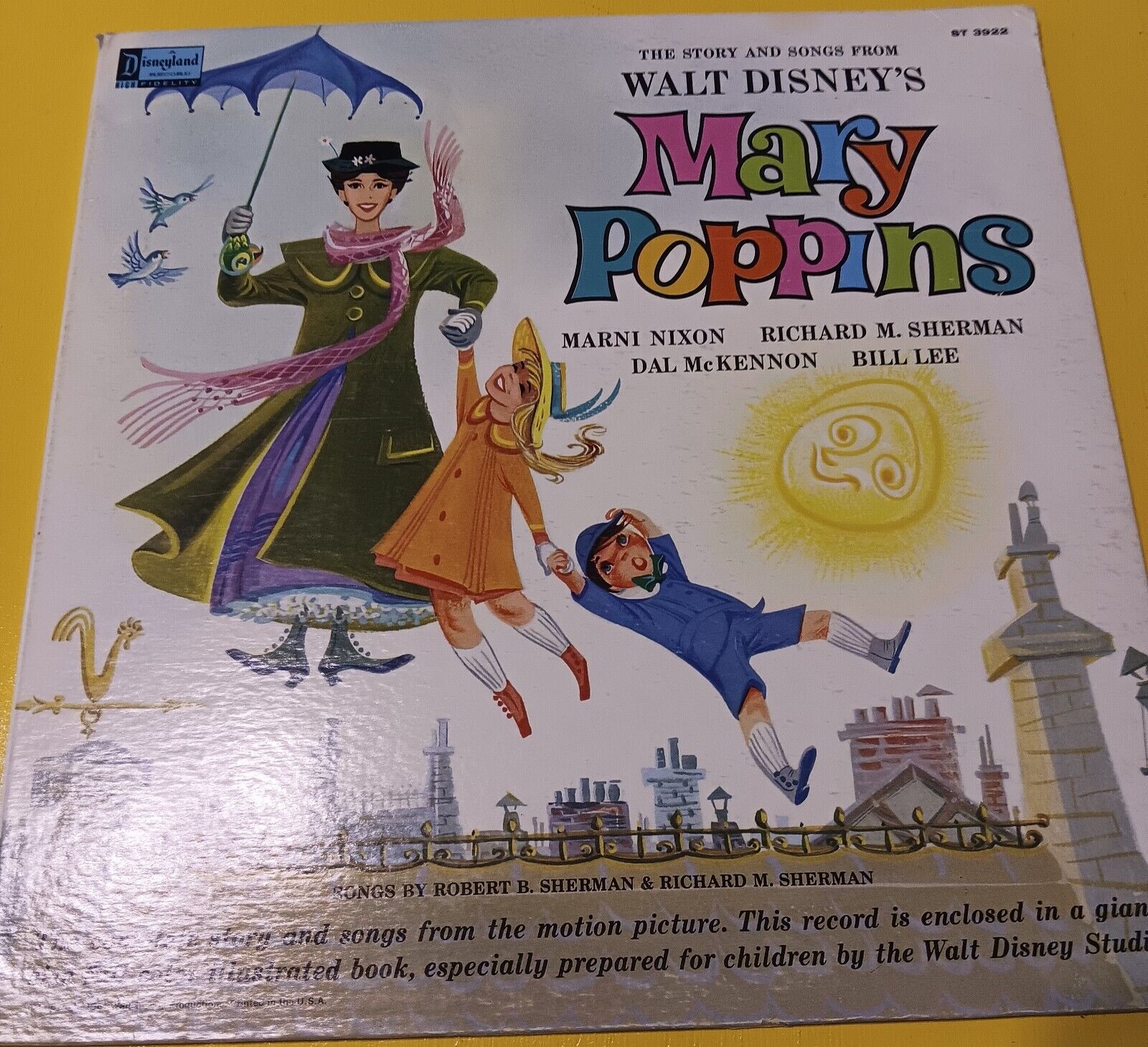 Vintage Disneyland Record and Story Book Mary Poppins