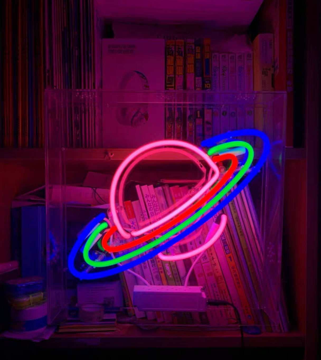 Saturn Planet Neon Sign 14