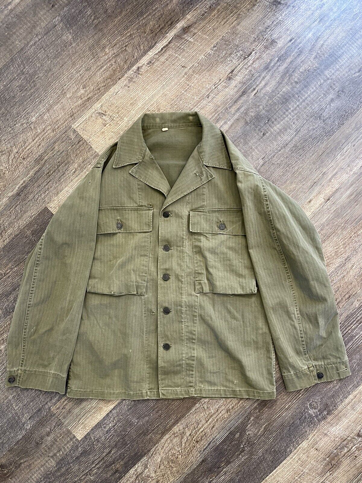 WWII Special Light Shade OD5 Original HBT Jacket | Issued Condition | 36R