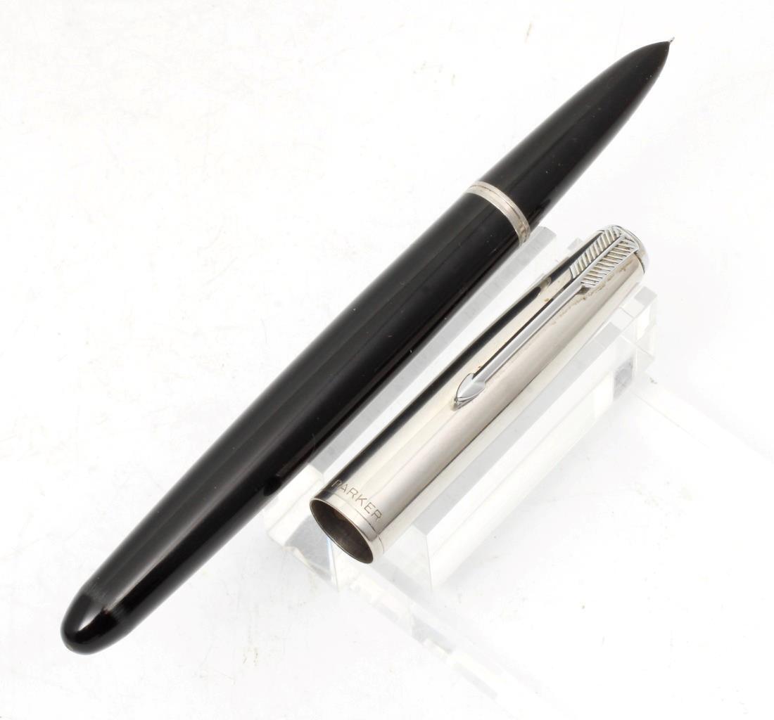 Vintage Parker 51 Special Fountain Pen Black Barrel Octanium Nib NICE