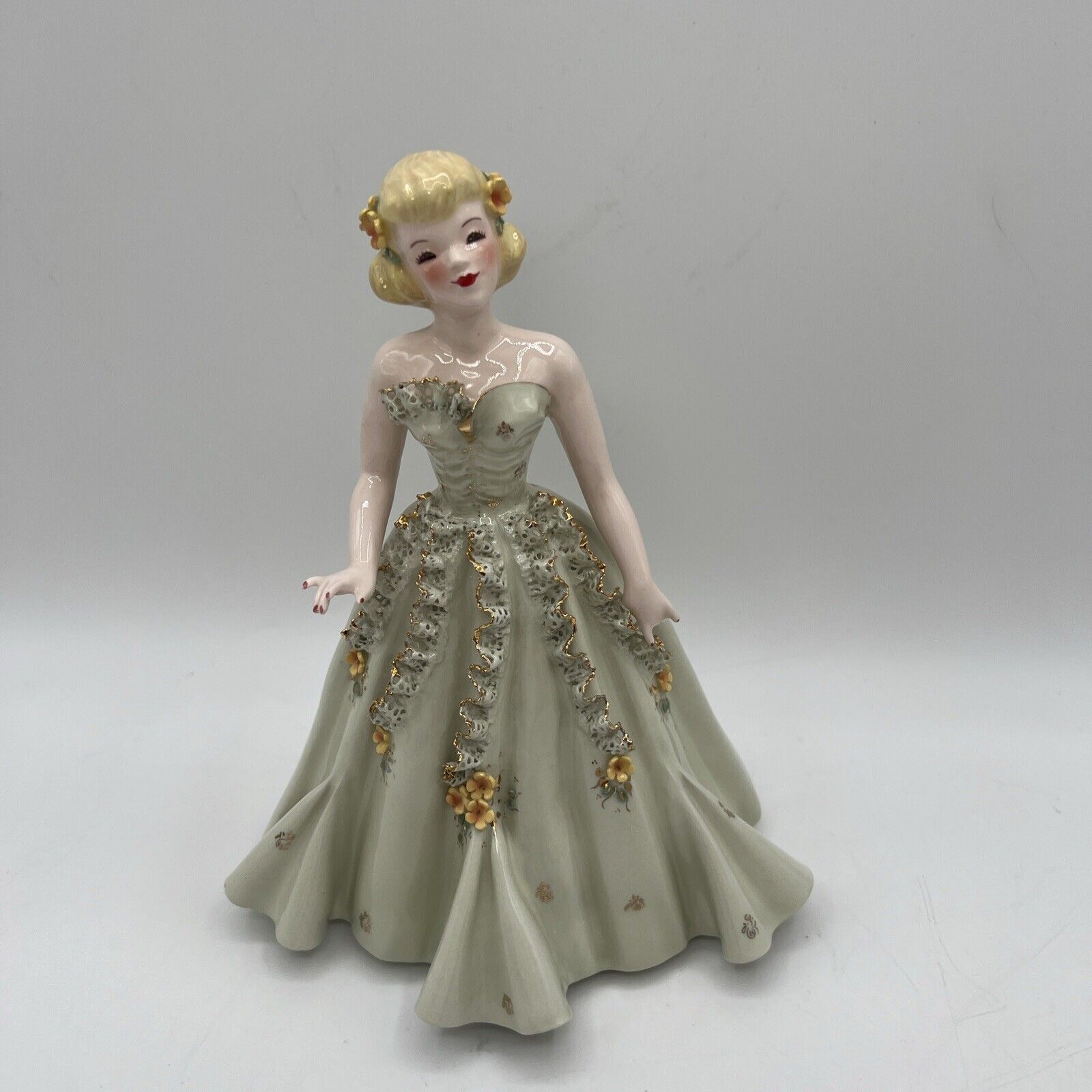 Florence Ceramics Pasadena Judy Teen Girl Figurine 9” Prom Dress RARE