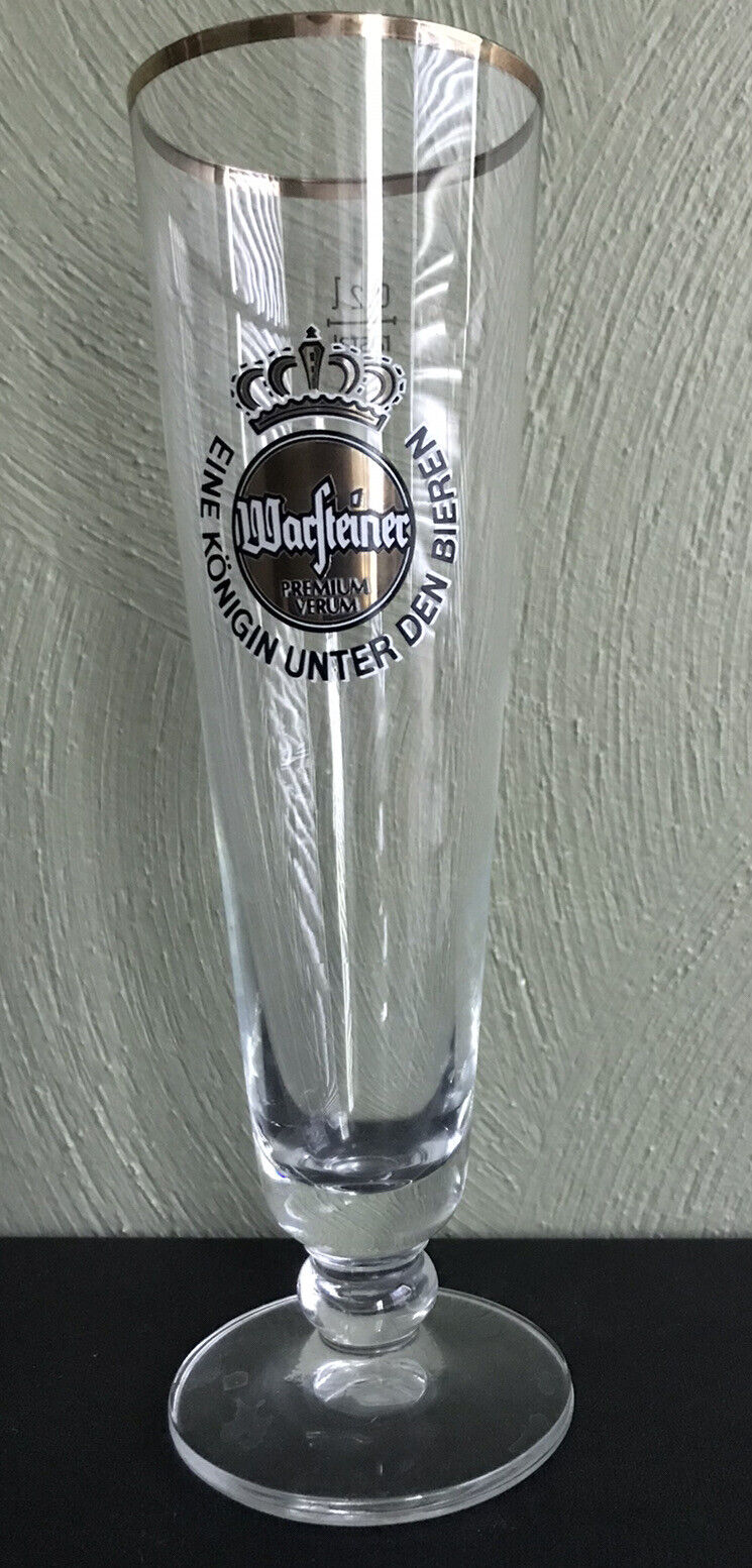 Warsteiner 0.2l gold rimmed German Beer Glass Vintage