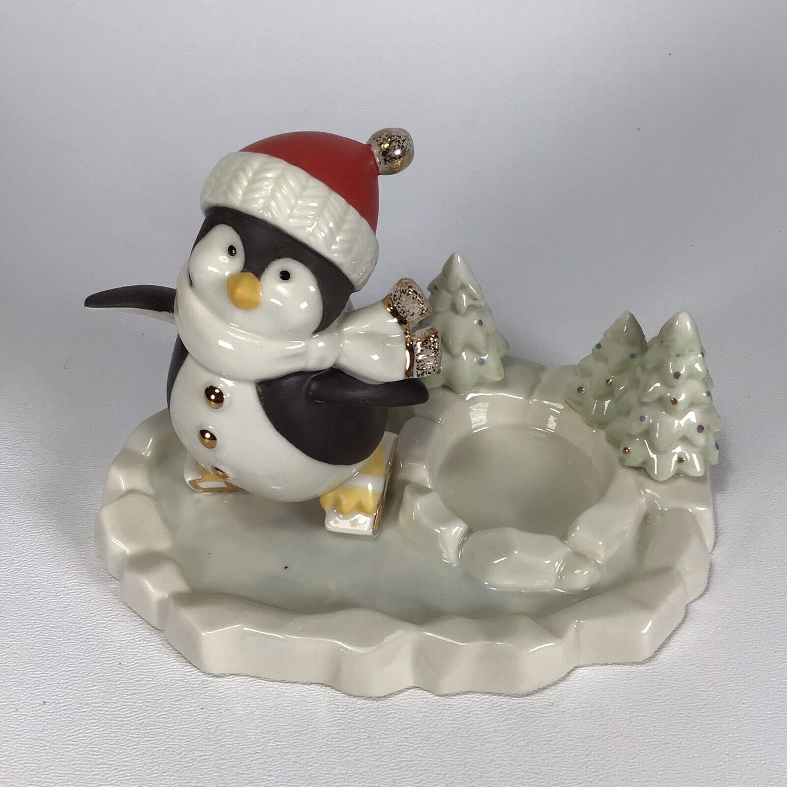 Lenox Penguin Chilly Chap Votive Holiday Candle Holder