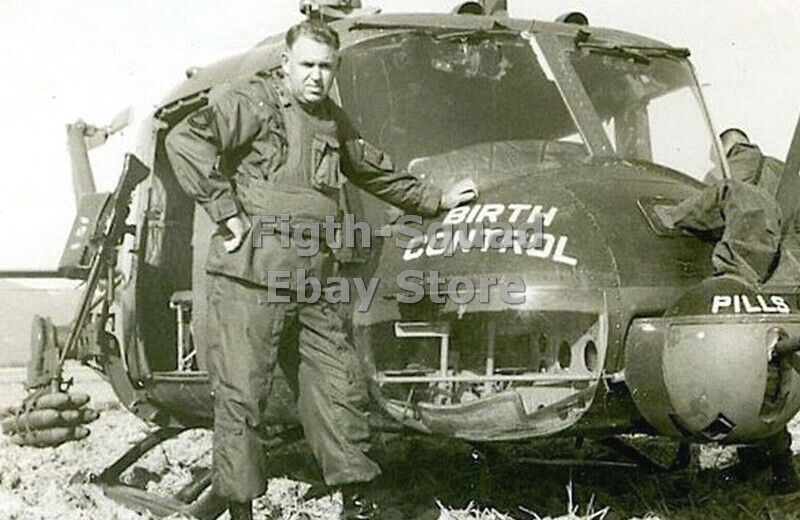 WW2 Picture Photo Vietnam War U.S. Army Huey Nick Named Birth Control 6275