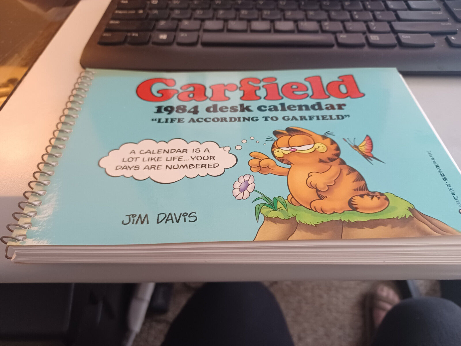 Vintage 1984 Garfield Desk Calendar \