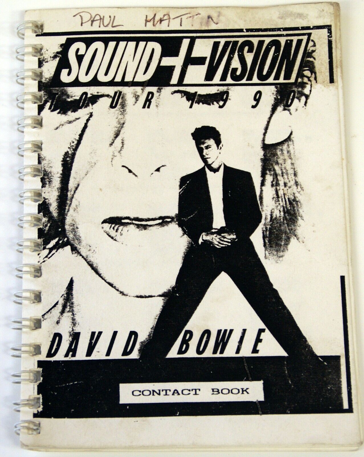 David Bowie Ziggy Tour Contact Book Original Vintage Sound And Vision Tour 1990