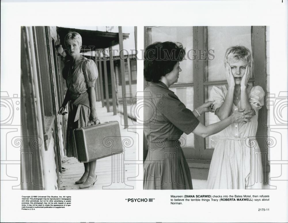 1985 Press Photo Actors Diana Scarwid Roberta Maxwell In 