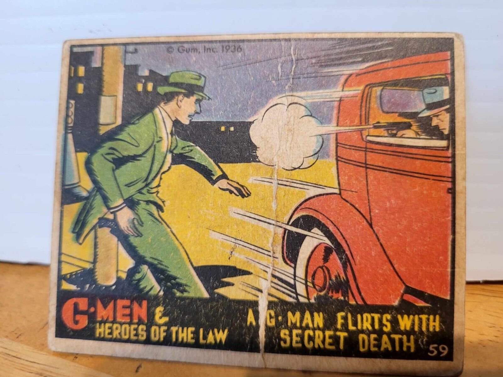 TOPPS 1936 G-MEN HEROES OF THE LAW #59 TRADING CARD