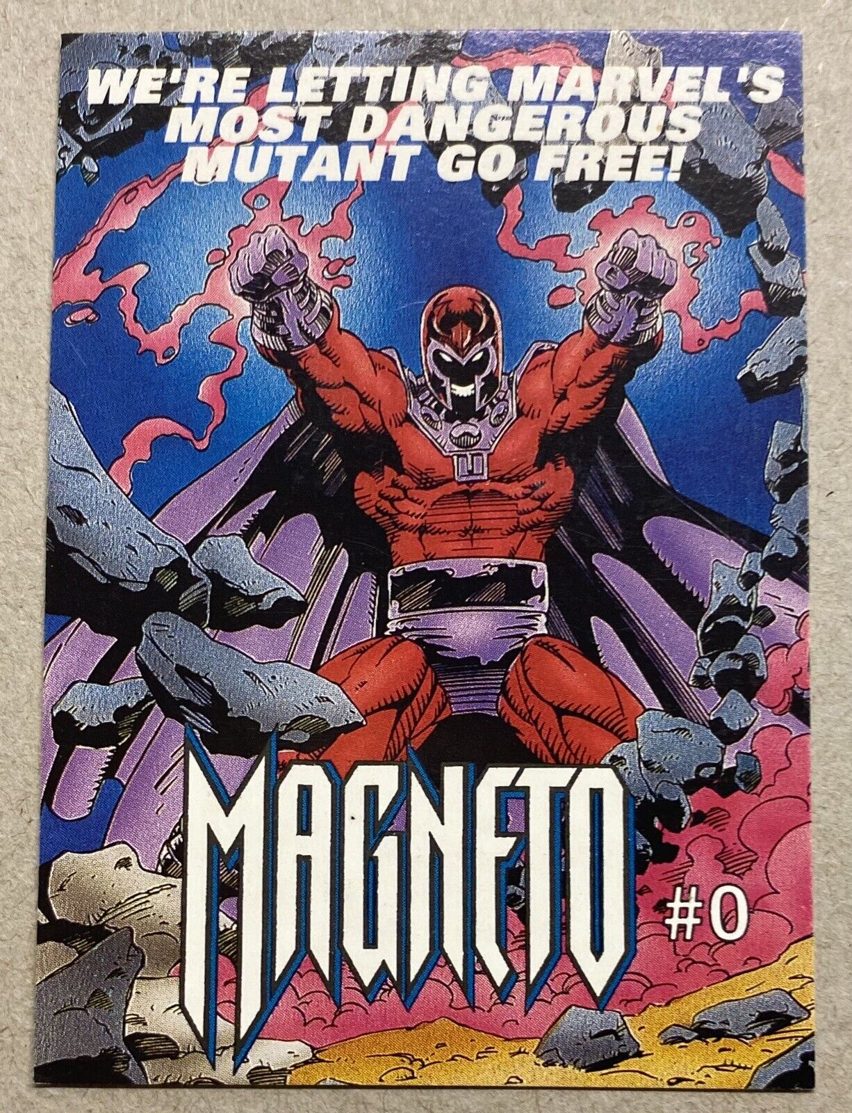 MAGNETO #0 1993 Marvel Comic Checklist Promo Trading Card - Clean Card