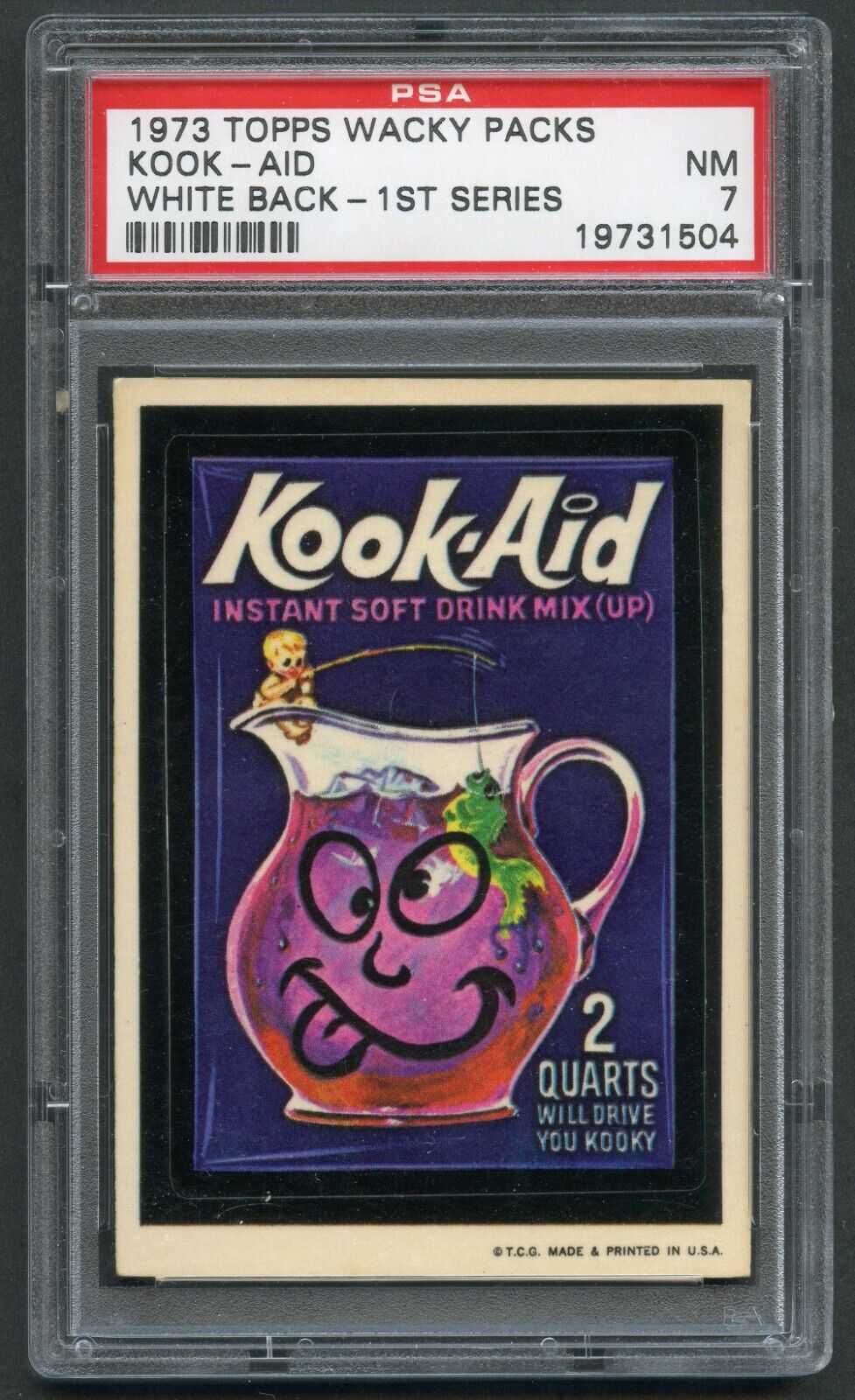 1973 Topps Wacky Packages Kook-Aid PSA7 1st Series Nice Kook Aid Kool Aid