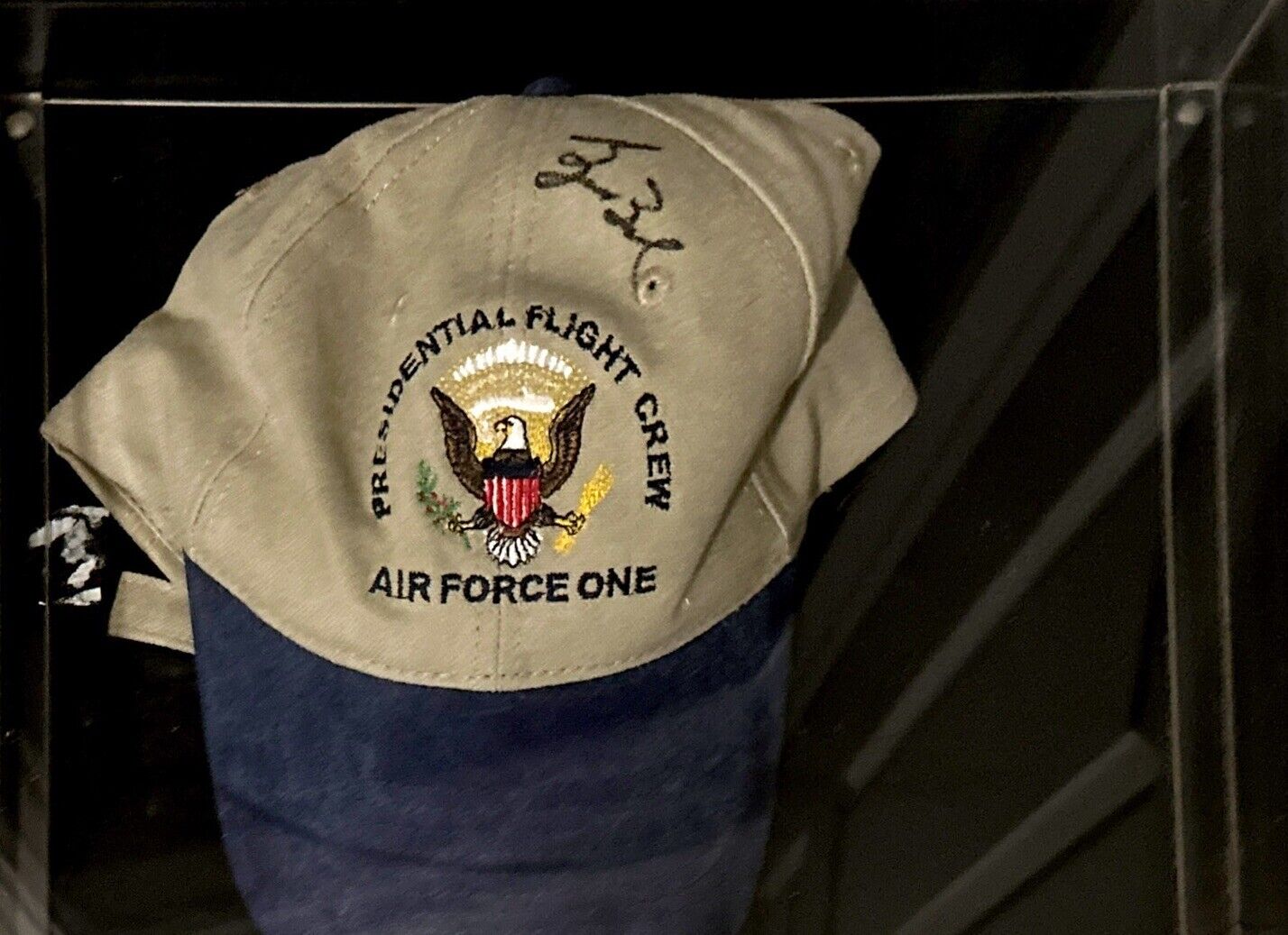 President George Bush Autograph Air Force One Hat