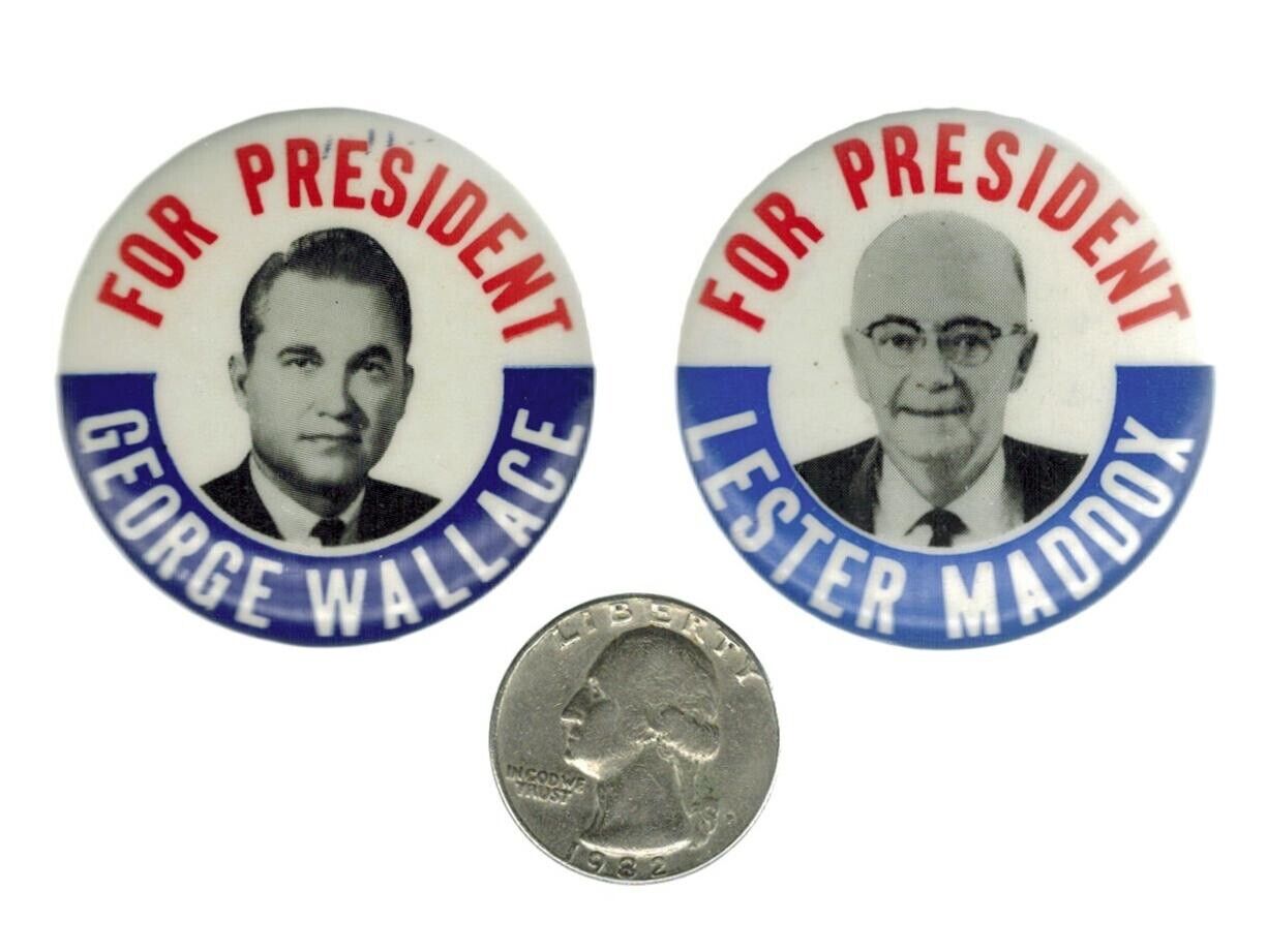 LESTER MADDOX / GEORGE WALLACE -   1968 -   2 buttons