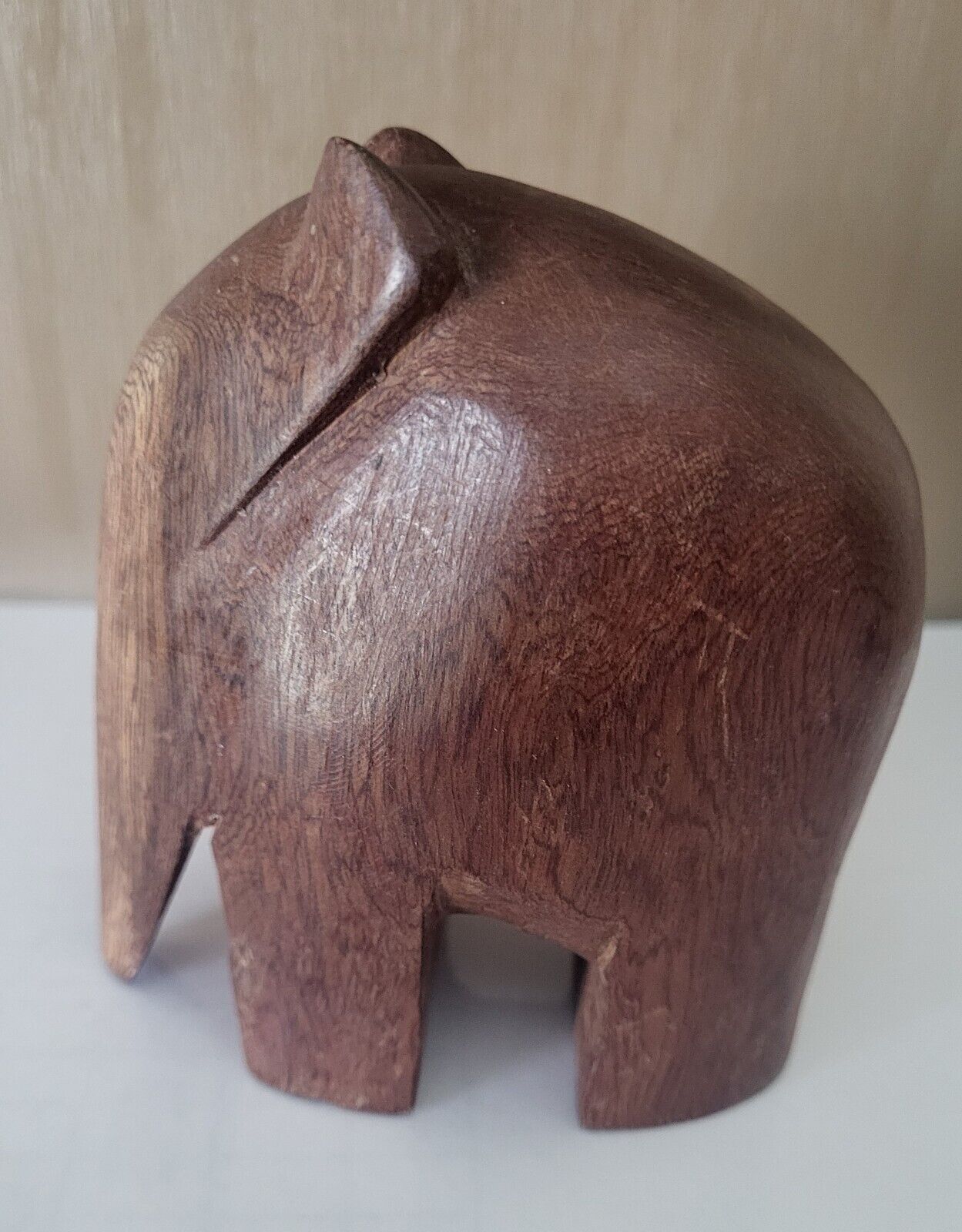 Unique Sri Lankan Hand Carved Wooden Elephant Statue