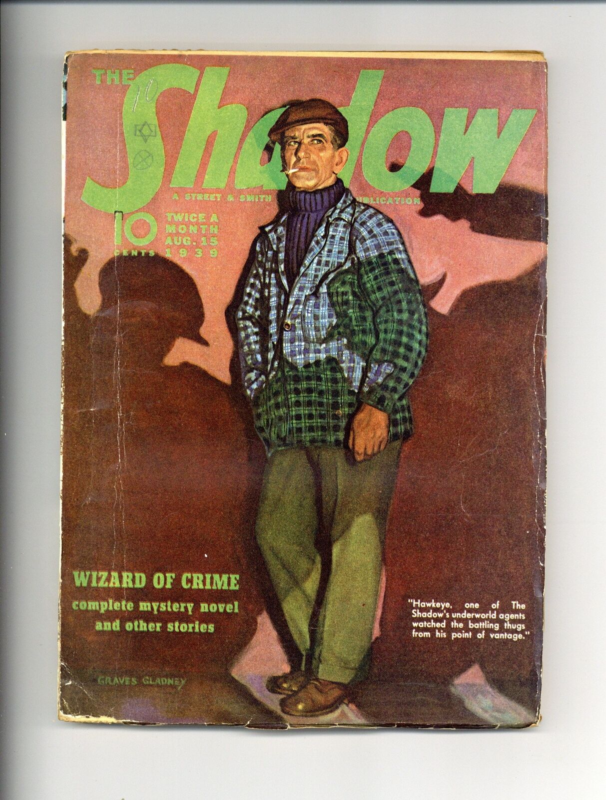 Shadow Pulp Aug 15 1939 Vol. 30 #6 VG