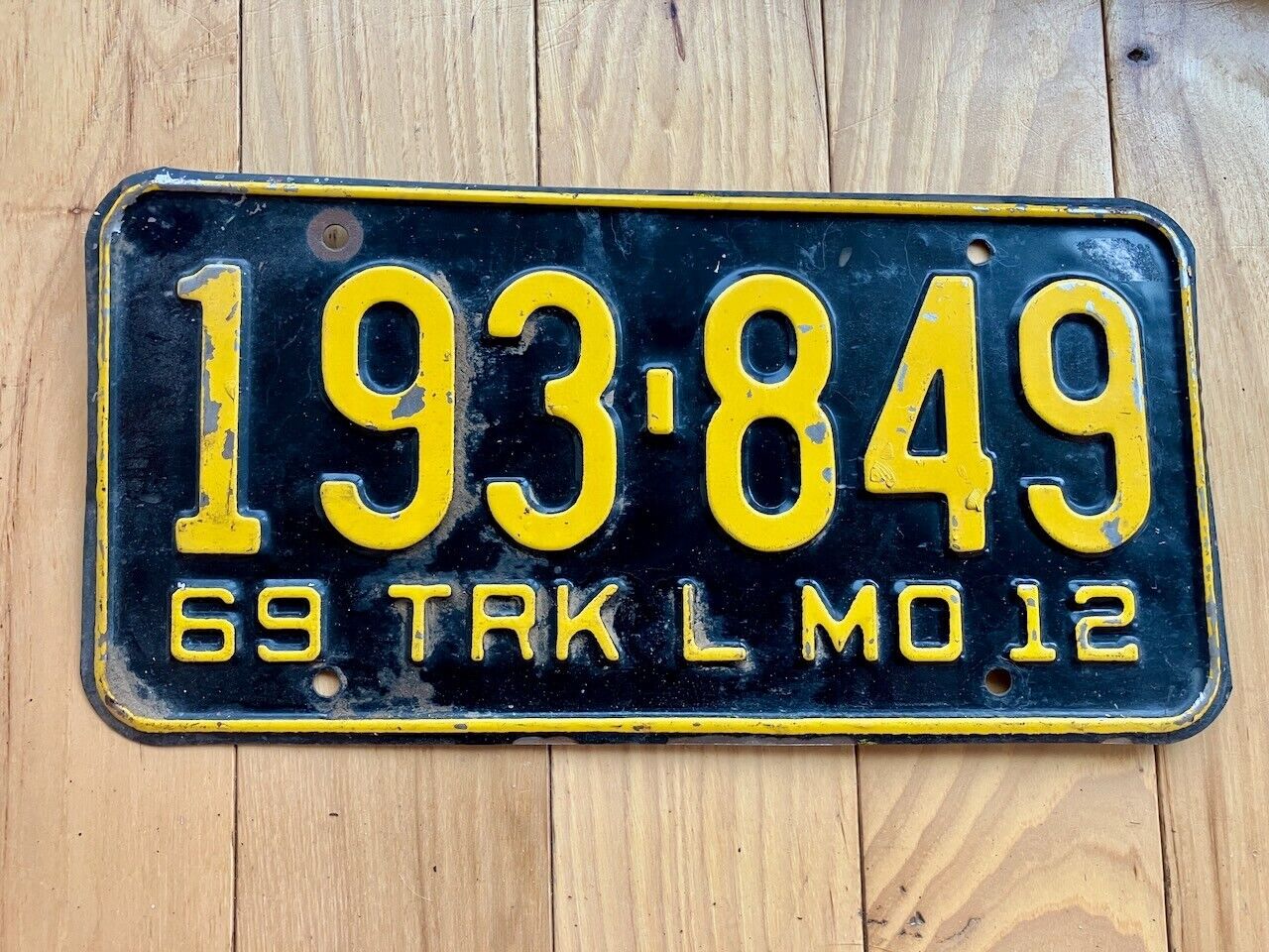 1969 Missouri Truck License Plate