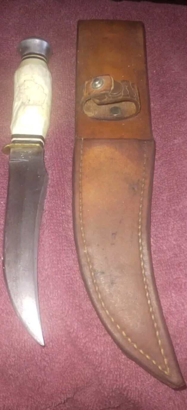 Original Buffalo Skinner Knife-Made In Germany Solingen with Sheath(1954)