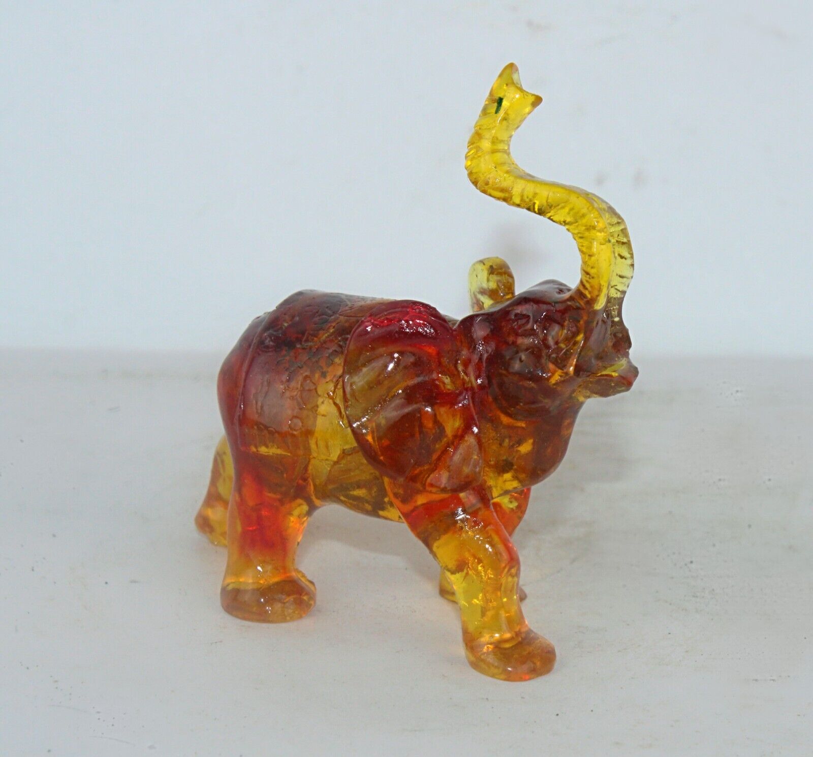 Rare African Antique Amber Statue of Strong African Elephant