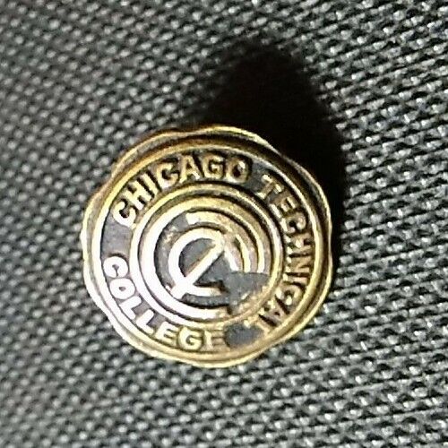 Vintage Rare CHICAGO TECHNICAL COLLEGE Metal Lapel Tie / Pin approx. 1/2\