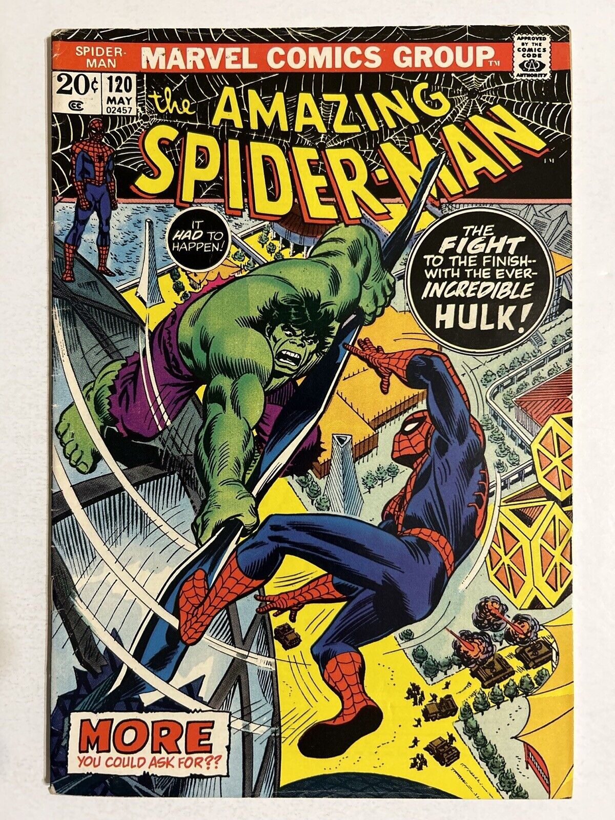 Amazing Spider-Man #120 F- 5.5 Marvel 1973 HULK