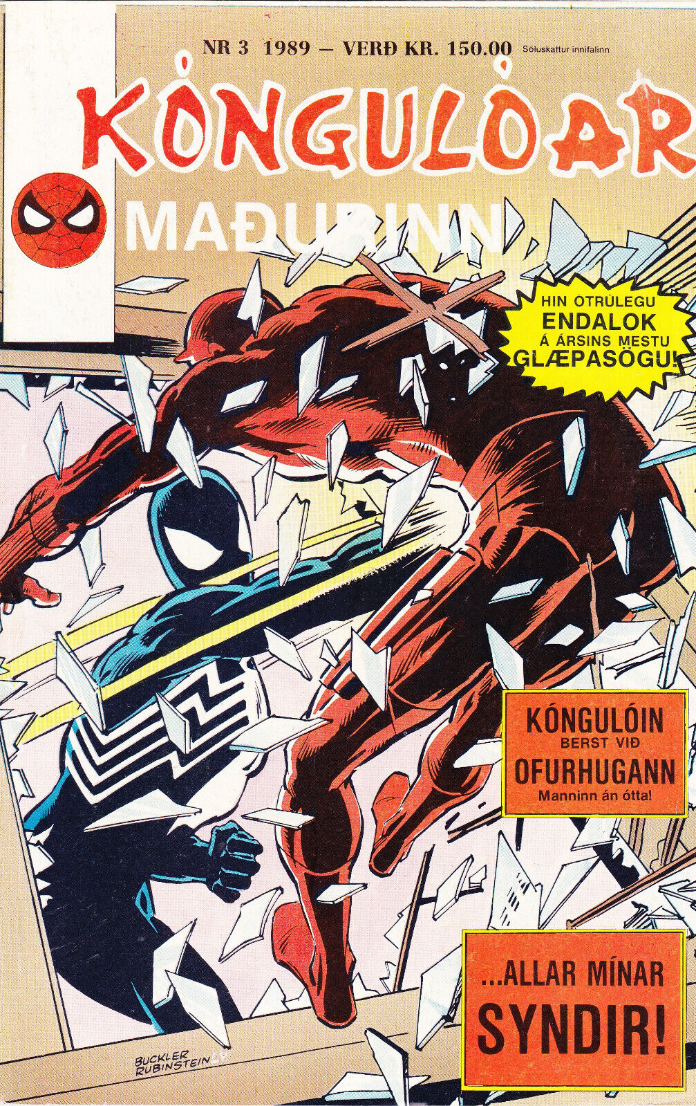 Spider-Man / Kóngulóarmaðurinn  #3  (1989) in Icelandic