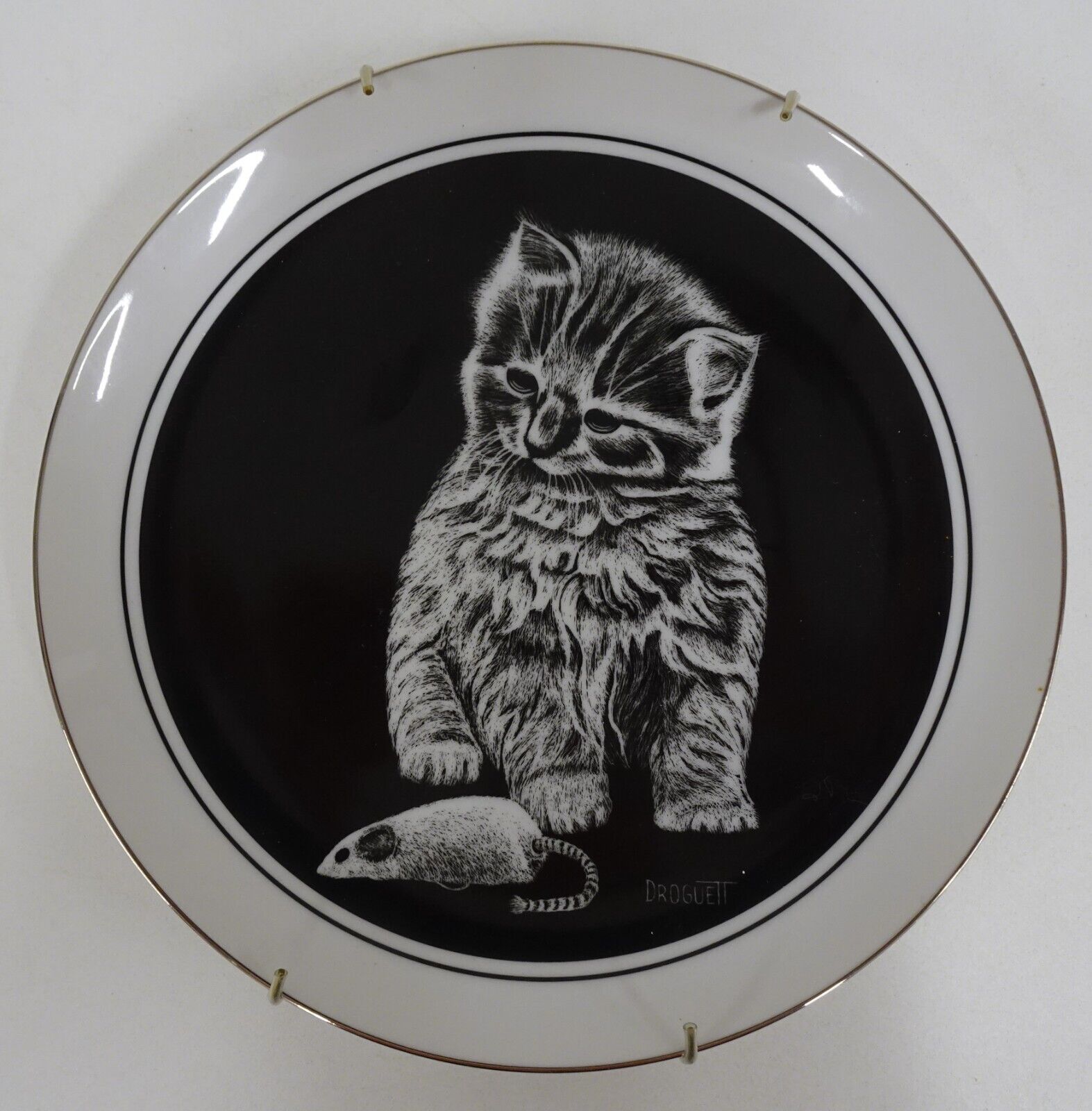 Lot 4 Kitten\'s World Royal Cornwall Collector Plates Droguett 1979 #1 #3 #4 #5