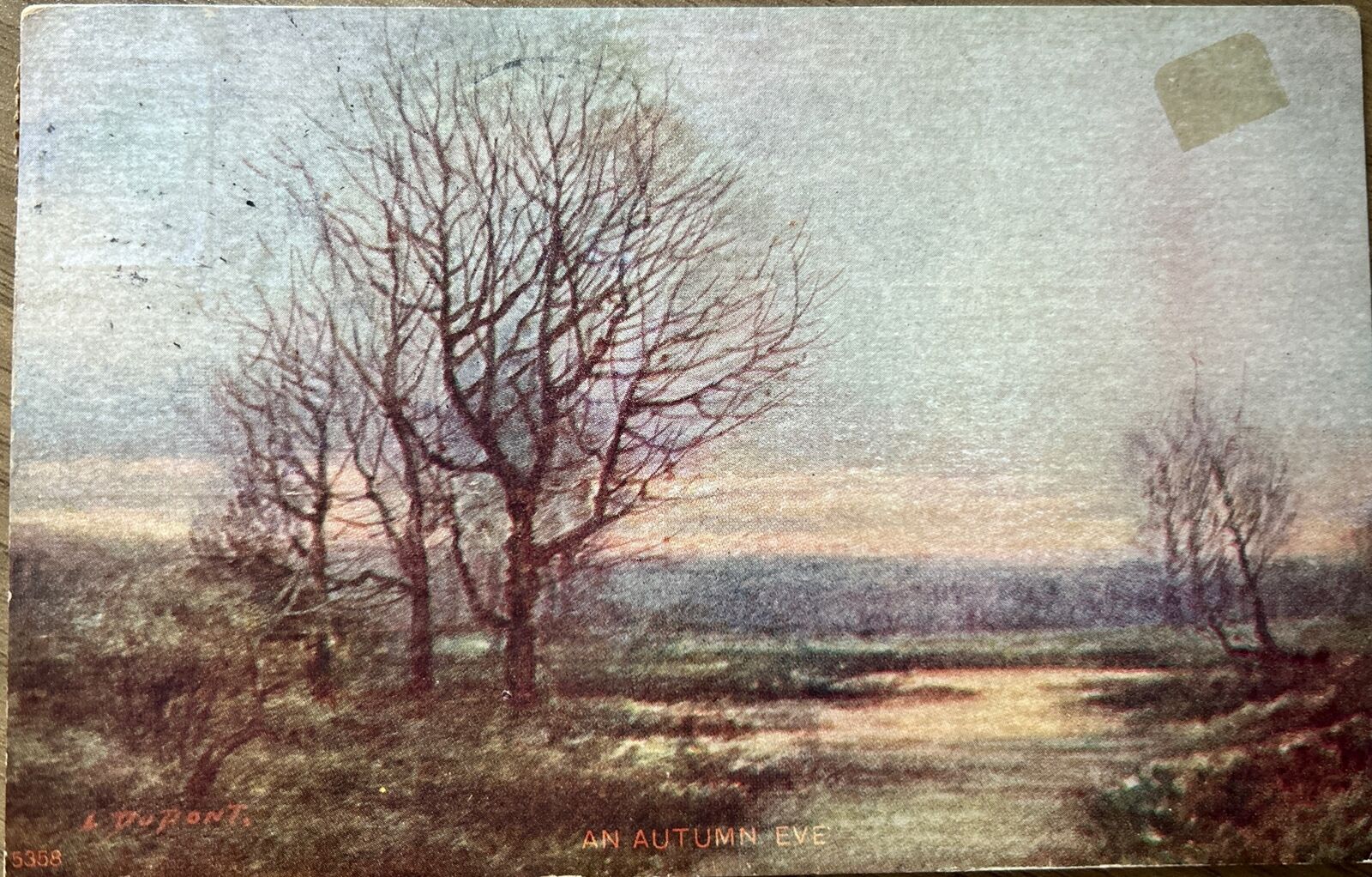 Vintage Postcard, An Autumn Eve, Posted 1907, One Cent Stamp, YA801