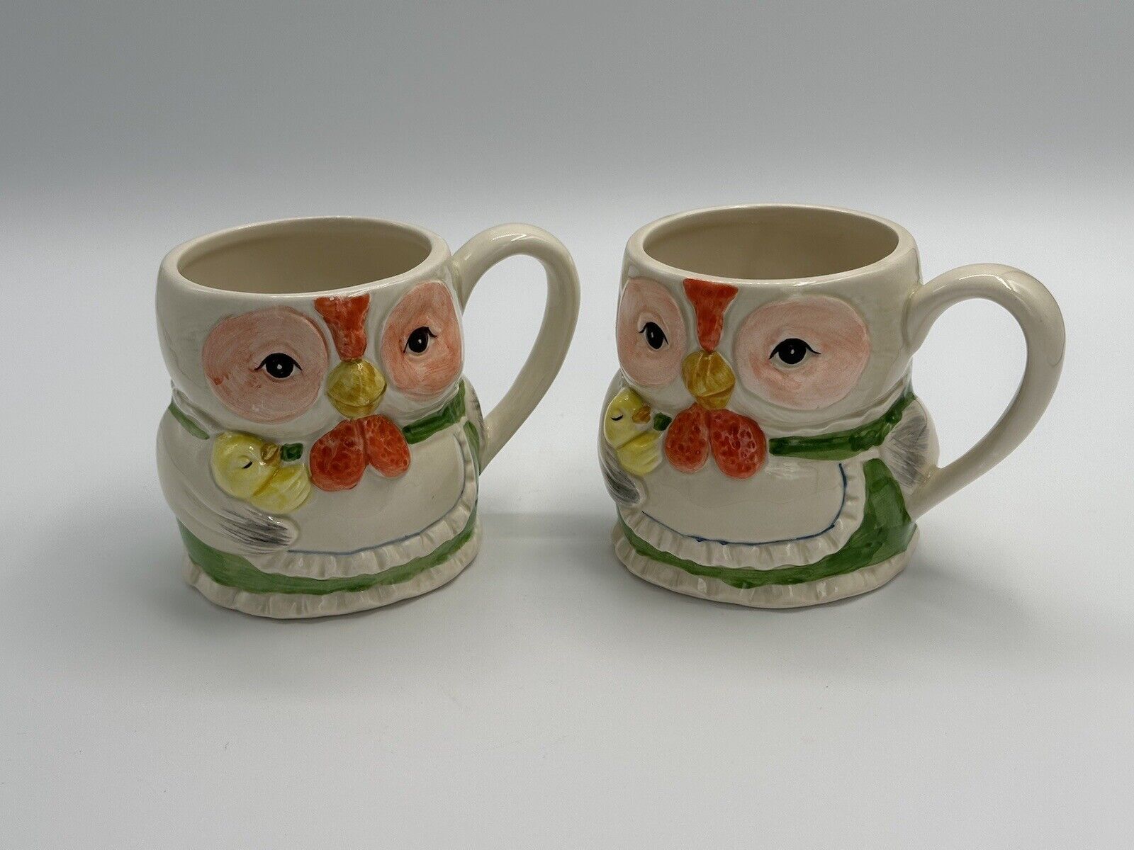 Otagiri Chicken Coffee Cup Mug Set of 2 Vintage Collectible Kitchy Gift