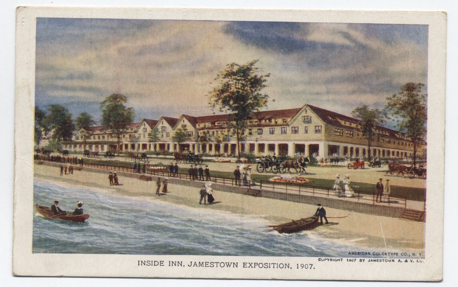 1907 Jamestown Expo postcard Inside Inn [5975.16]