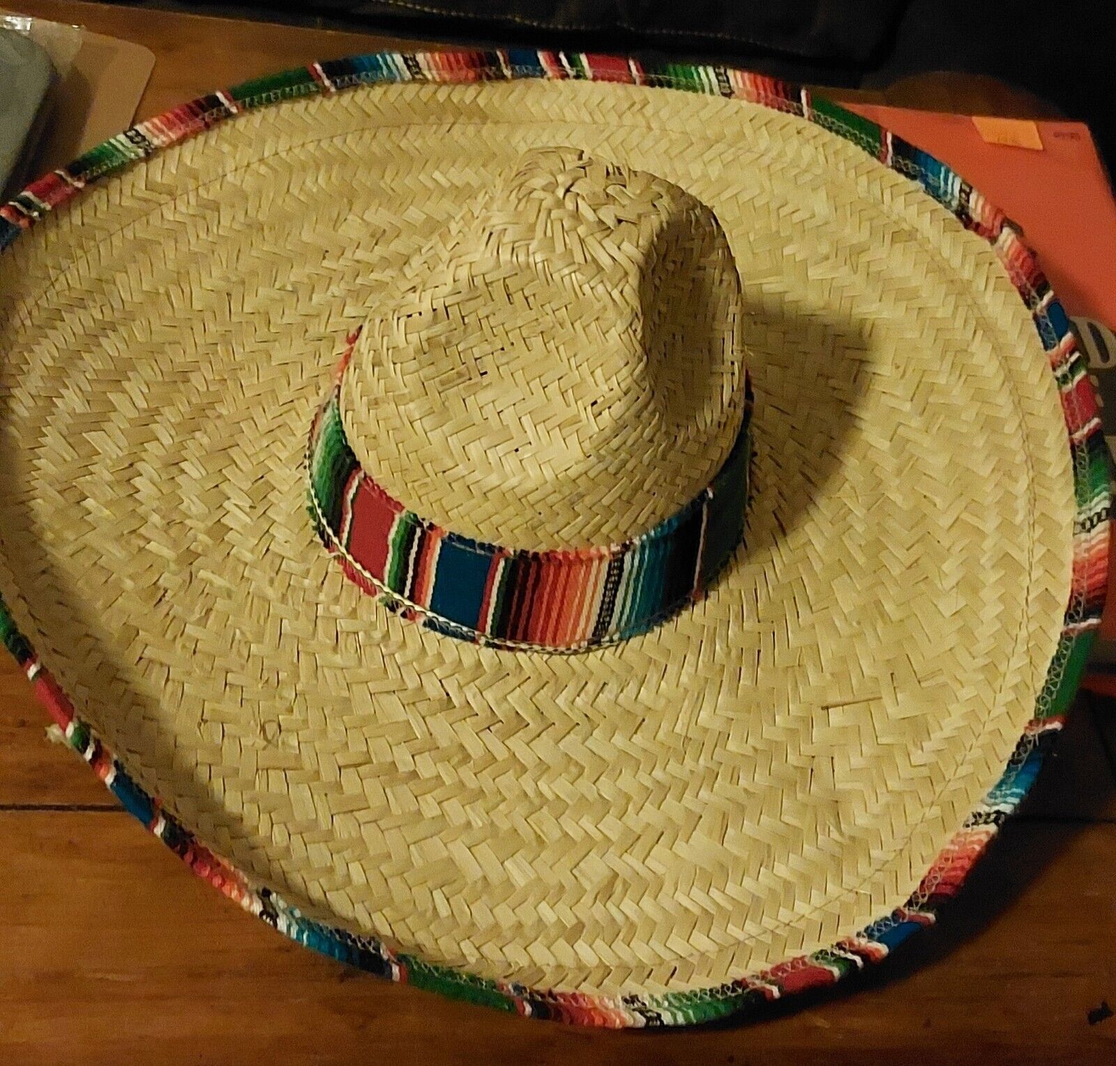  Mexican Sombrero Hat Adult with Serape Trim, 21\