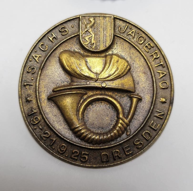   German 1st Saxon Hunters Day Dresden 1925 Badge Pin RARE