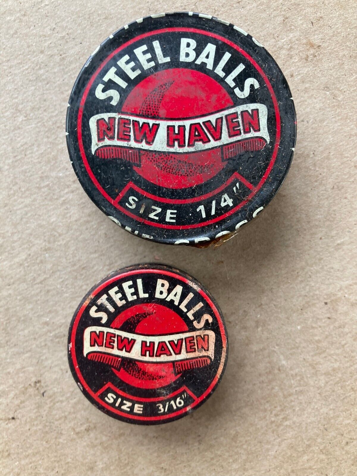 NOS Vintage New Haven bicycle bearings, 2 sizes for front & rear hubs, cranks