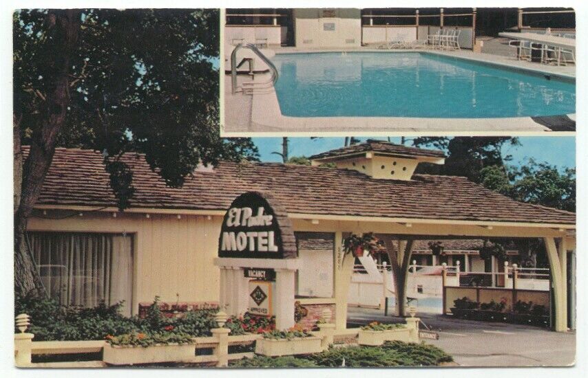 Monterey CA El Padre Motel Postcard California
