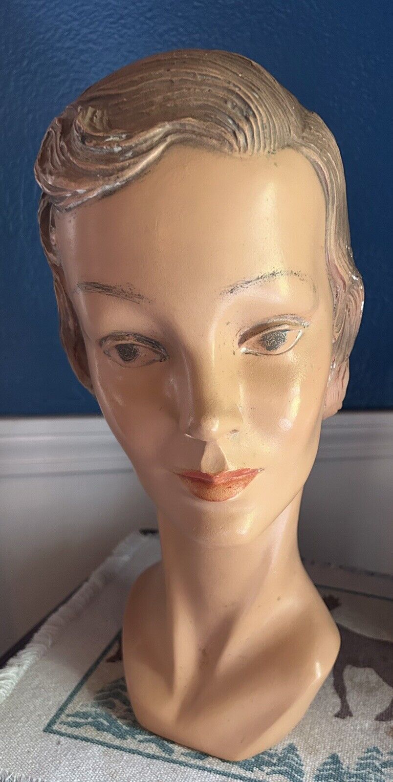 Vintage Plaster Mannequin Head