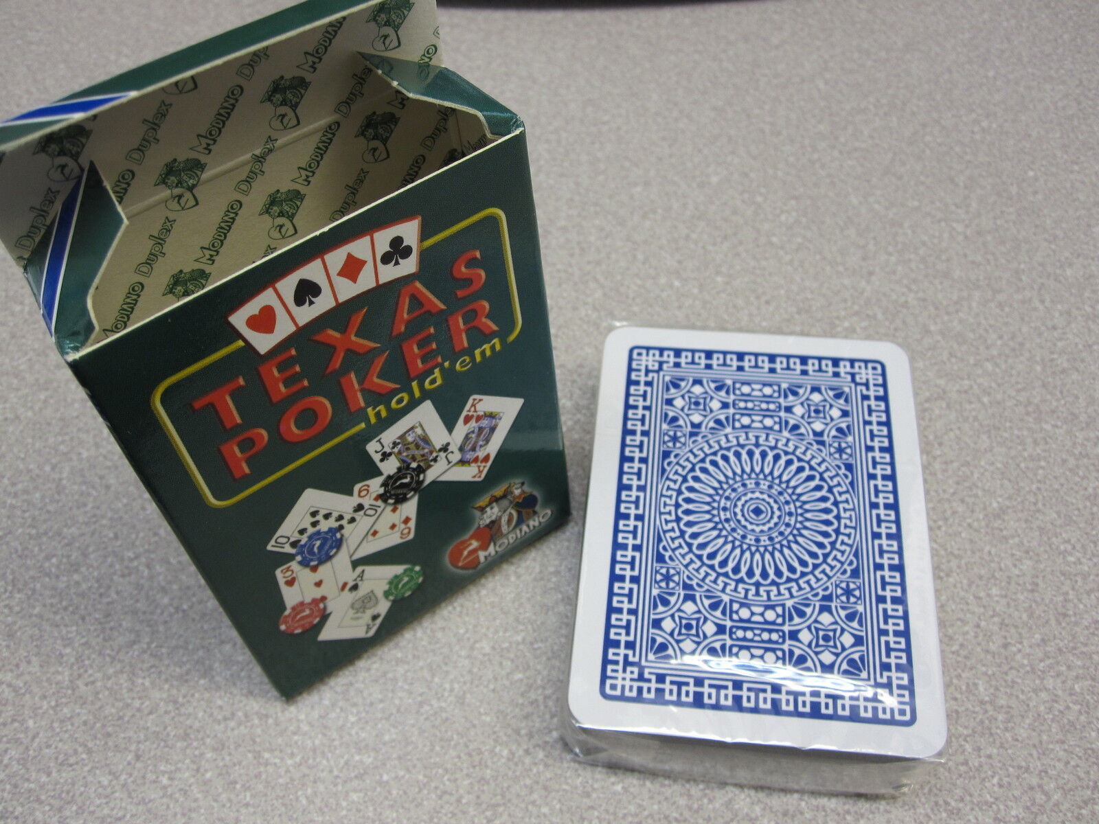 Modiano Playing Card Deck, TEXAS POKER HOLD EM, BLUE, Made in Italy, New