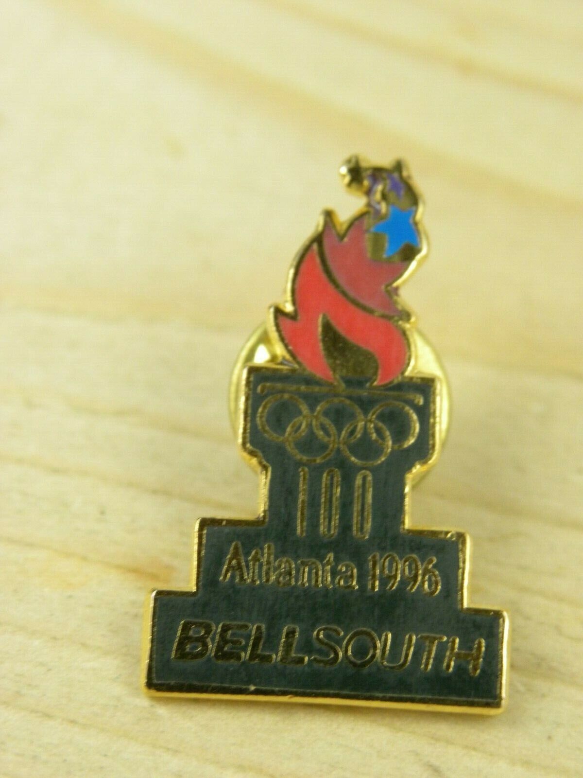 Vintage 1996 Summer Olympics Pin Torch Bellsouth Sponsor